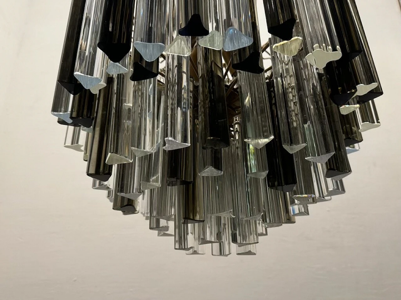 Trilobi Murano glass chandelier by Venini, 1970s 11