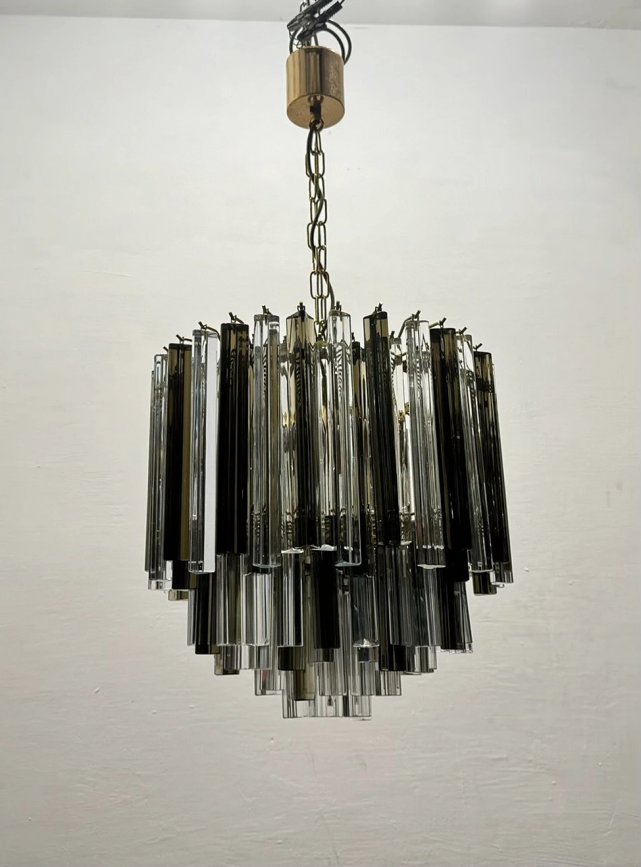 Trilobi Murano glass chandelier by Venini, 1970s 15