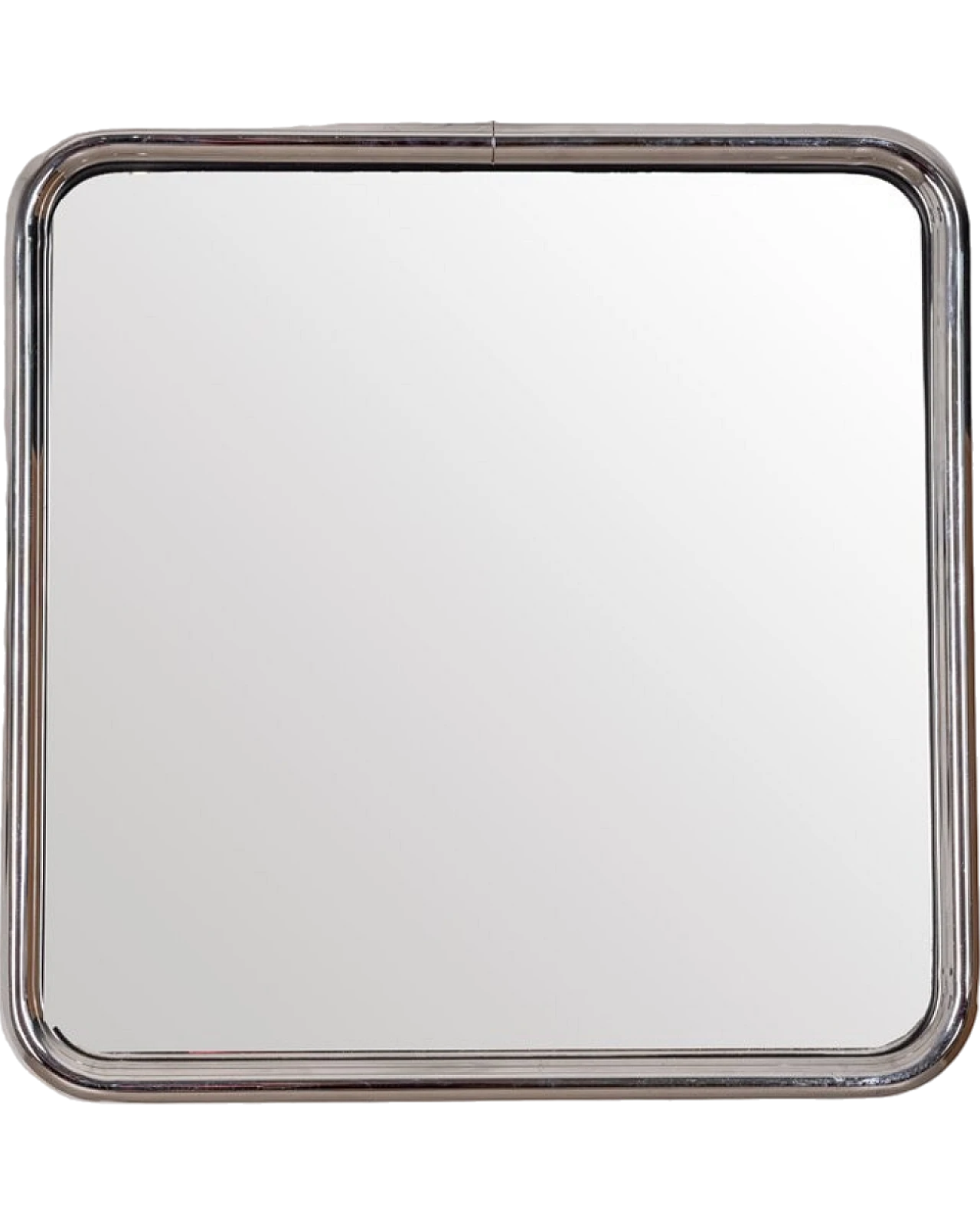 Chrome-plated metal wall mirror, 1960s 8