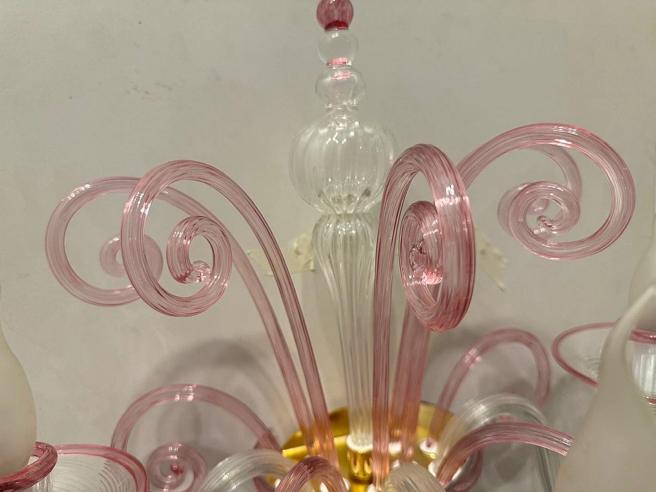 Pink Murano glass wall sconce by Zonca, 1980s 7