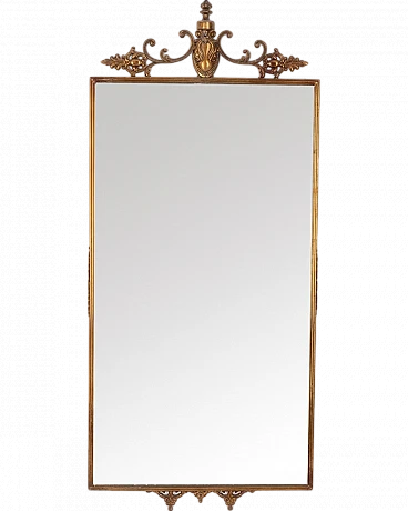 Gilt brass wall mirror, 1960s