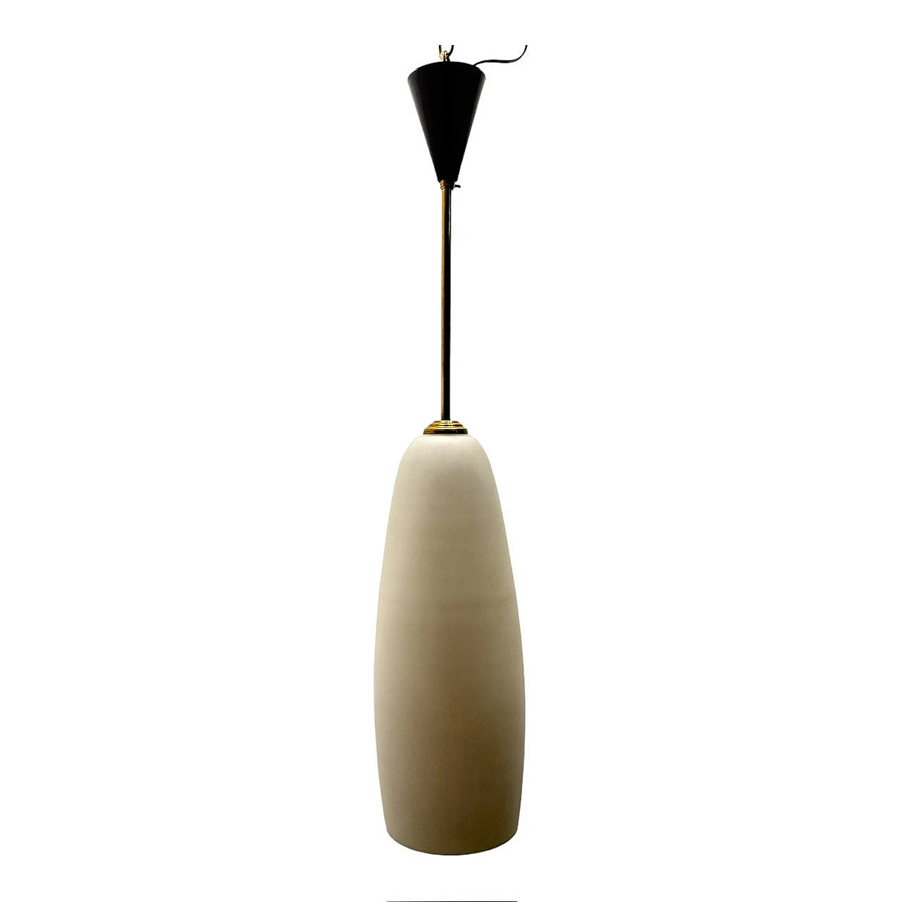 Opaline glass pendant lamp, 1960s 2