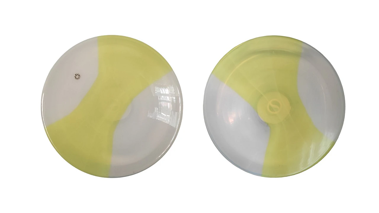 Pair of glass wall lights by Leucos, 1970s 1