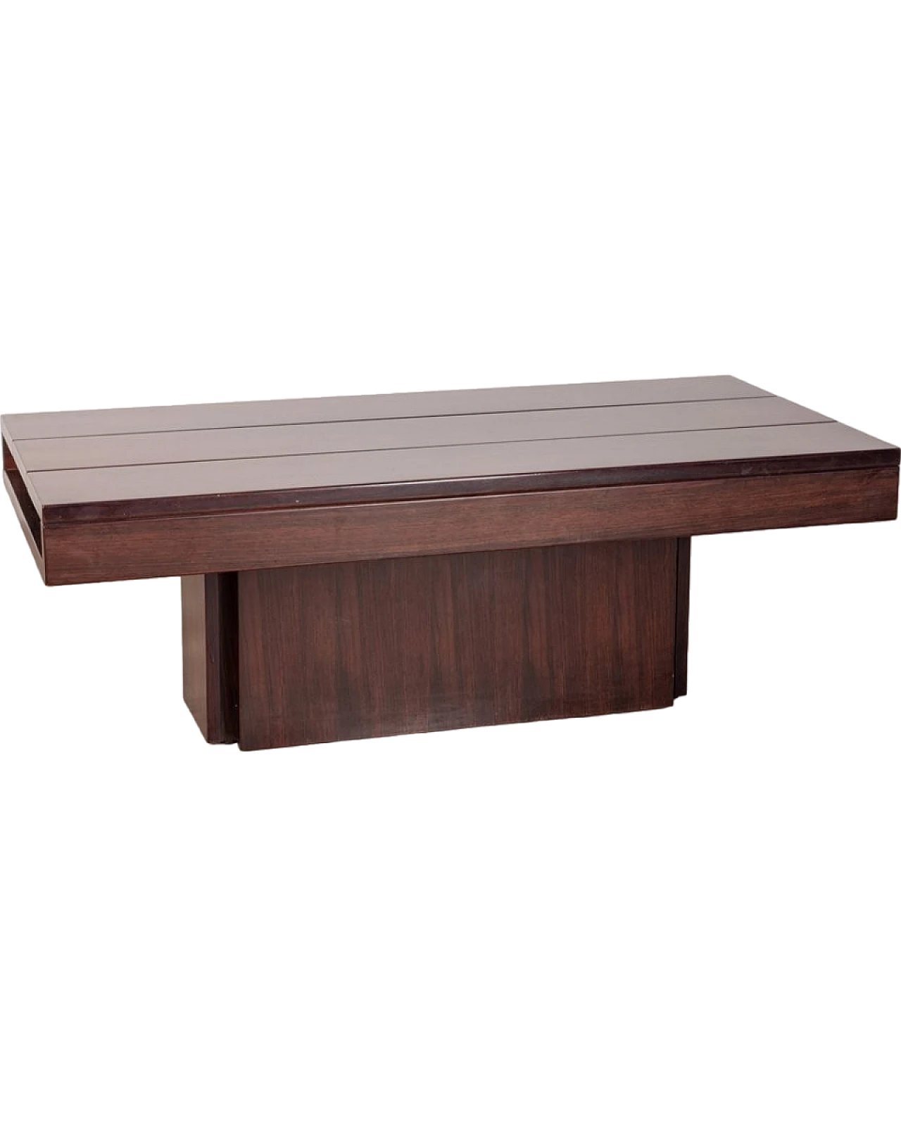 Wooden coffee table with internal storage compartment, 1960s 8