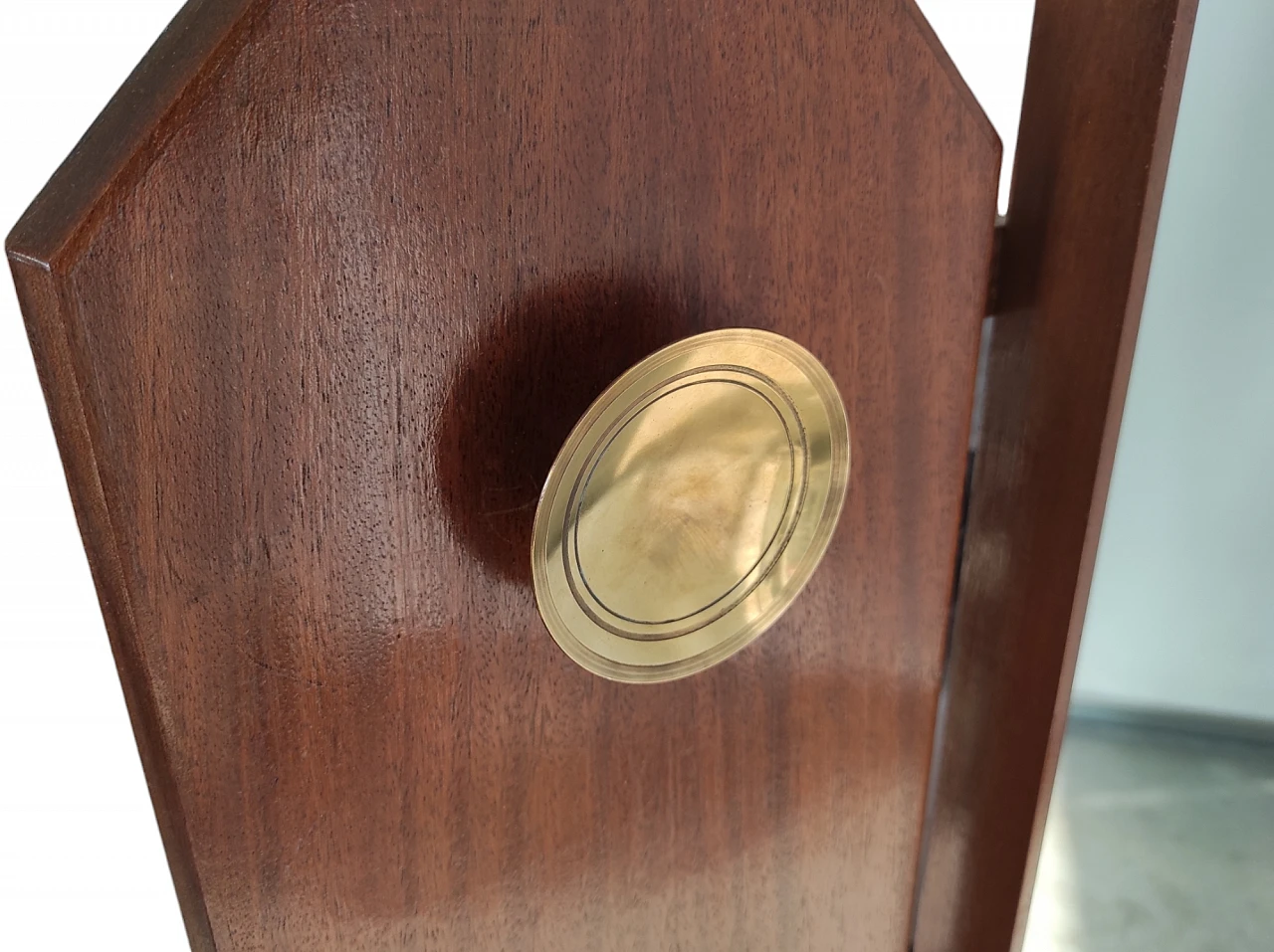 Wooden hall mirror with coat rack, 1960s 3