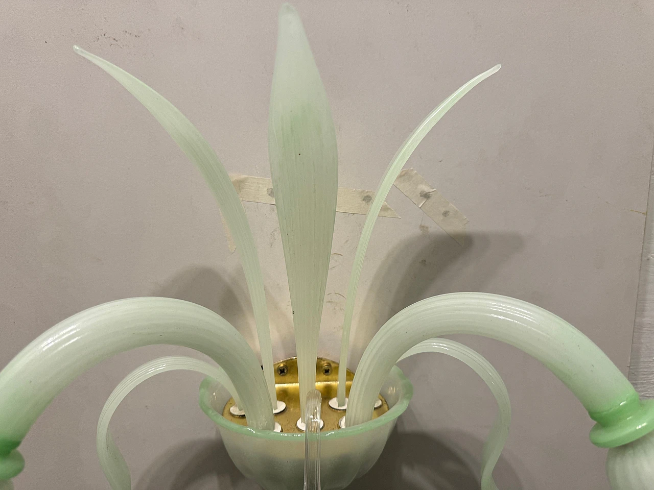 Green Murano glass wall lamp by Zonca, 1980s 10