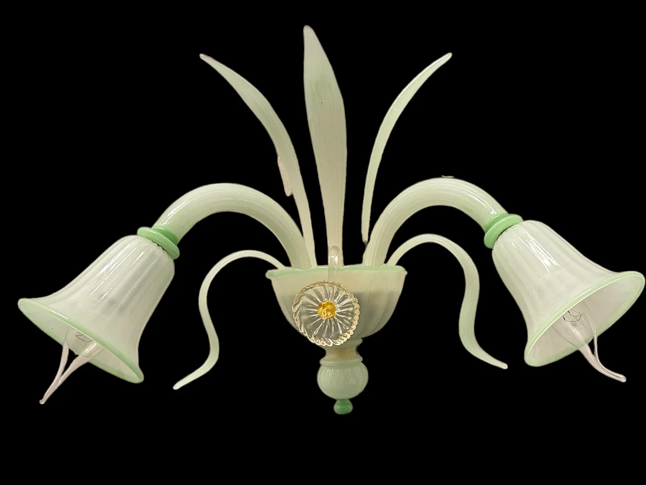 Green Murano glass wall lamp by Zonca, 1980s 12