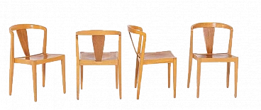 4 Maple chairs by Axel Larsson for Bodafors, 1960s