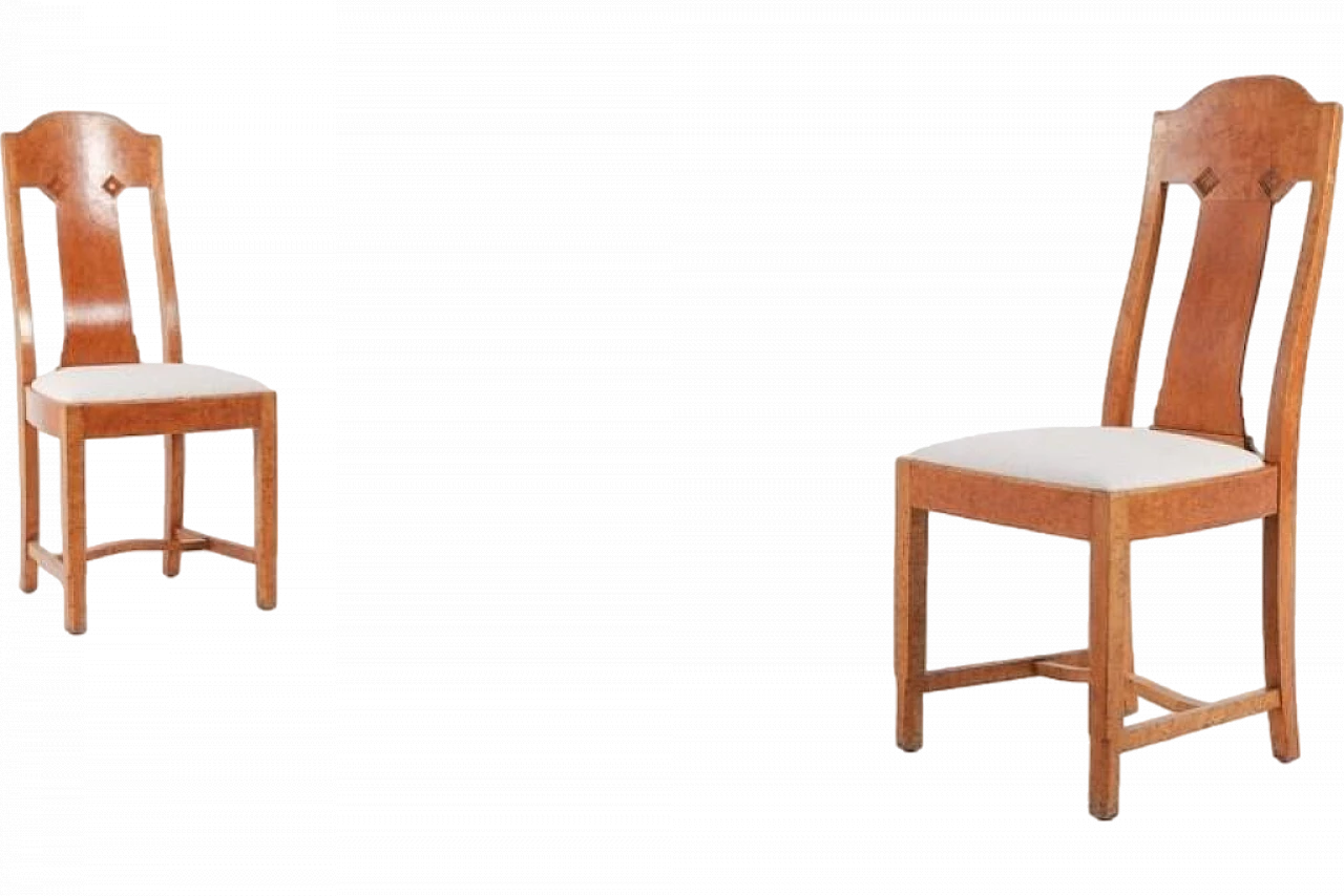 Pair of wooden chairs by Nordiska Kompaniet, 1930s 12