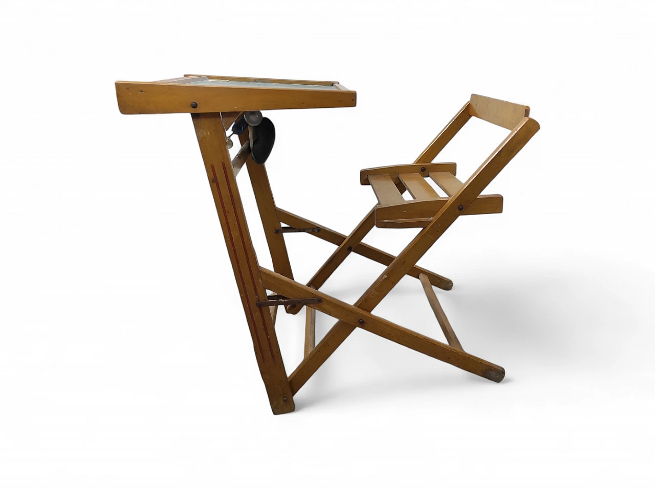 Wooden children school desk, early 20th century 1