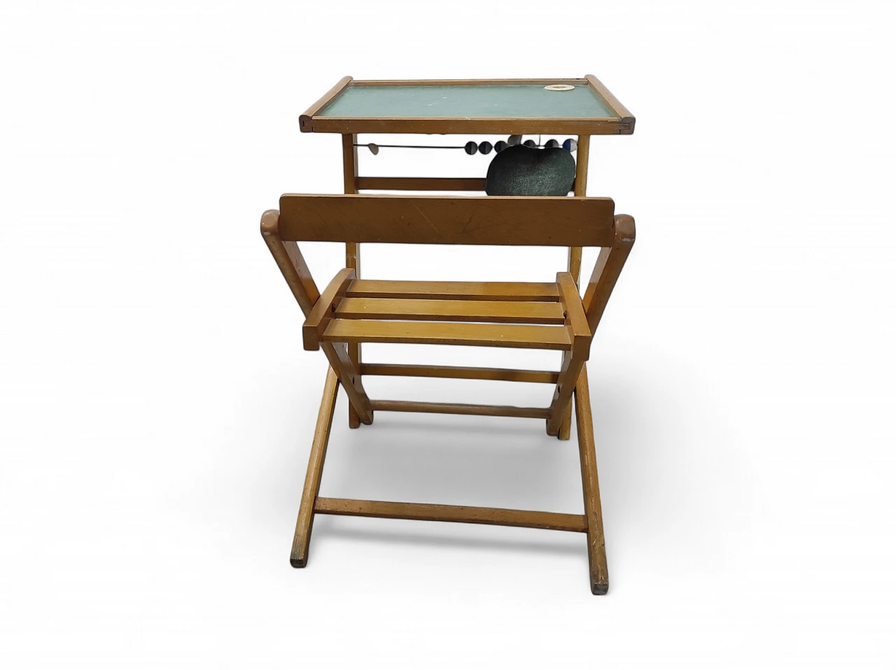 Wooden children school desk, early 20th century 3