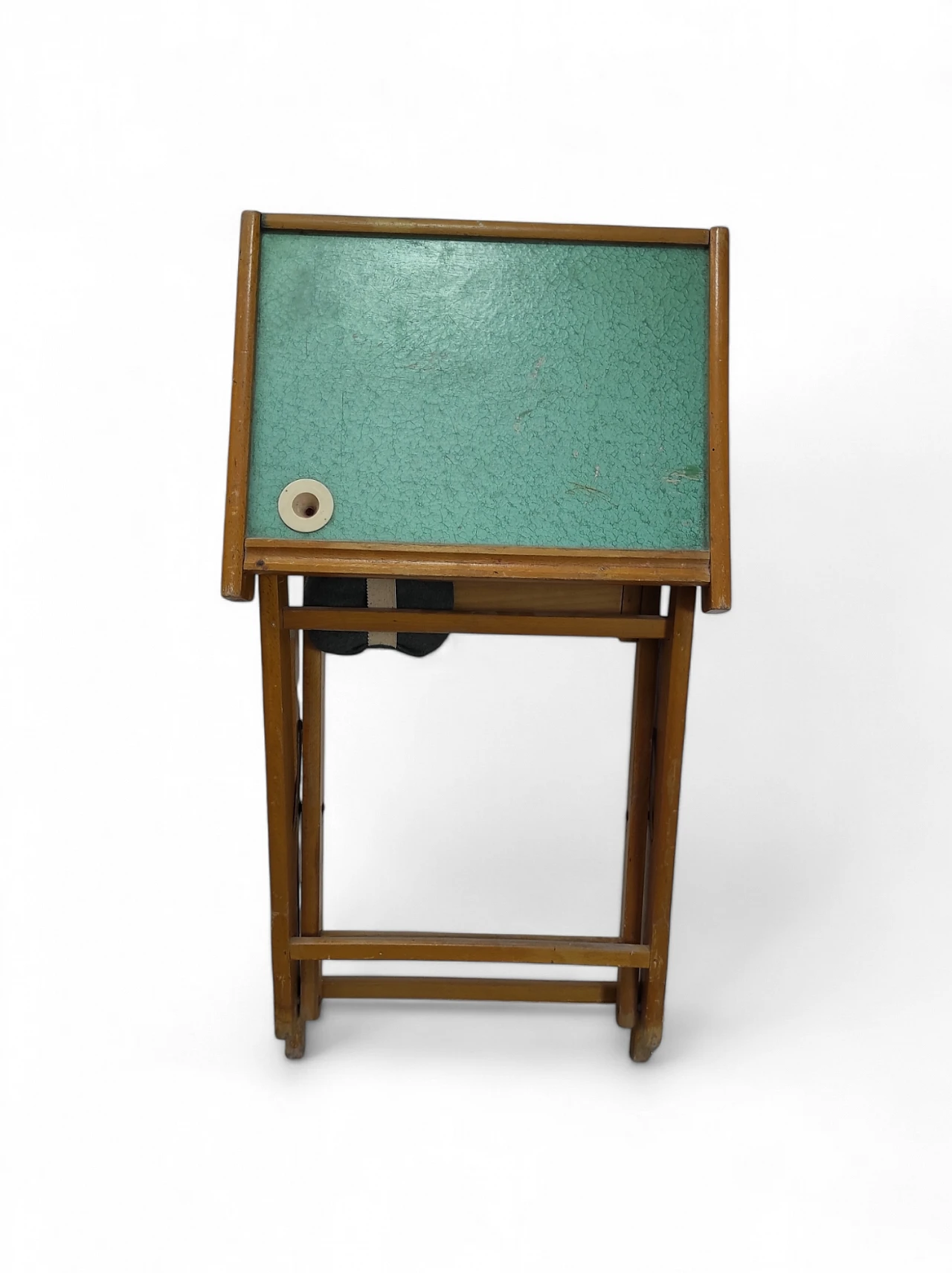 Wooden children school desk, early 20th century 6