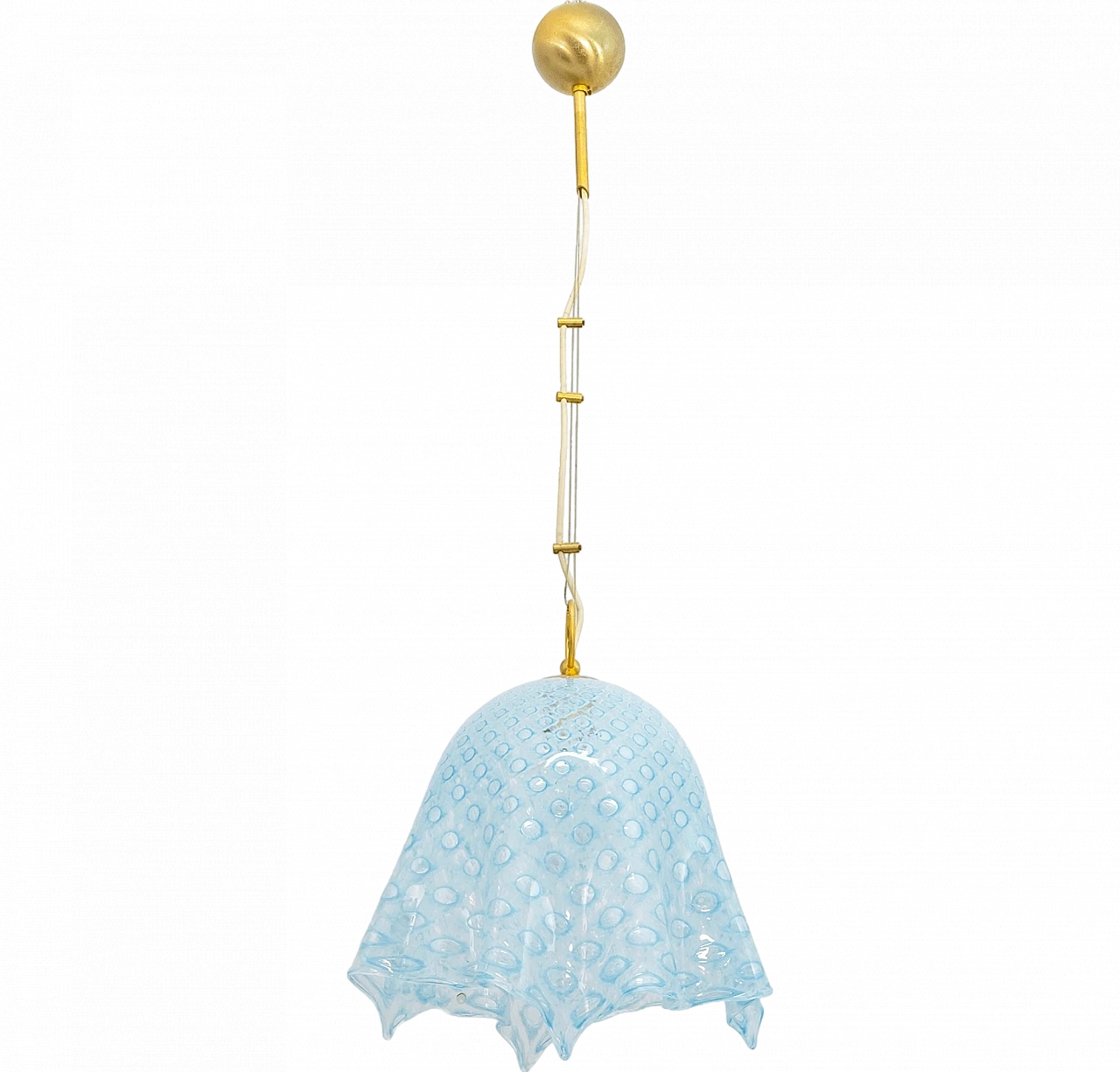 Fazzoletto ceiling lamp in blue Murano glass by La Murrina, 1960s 8