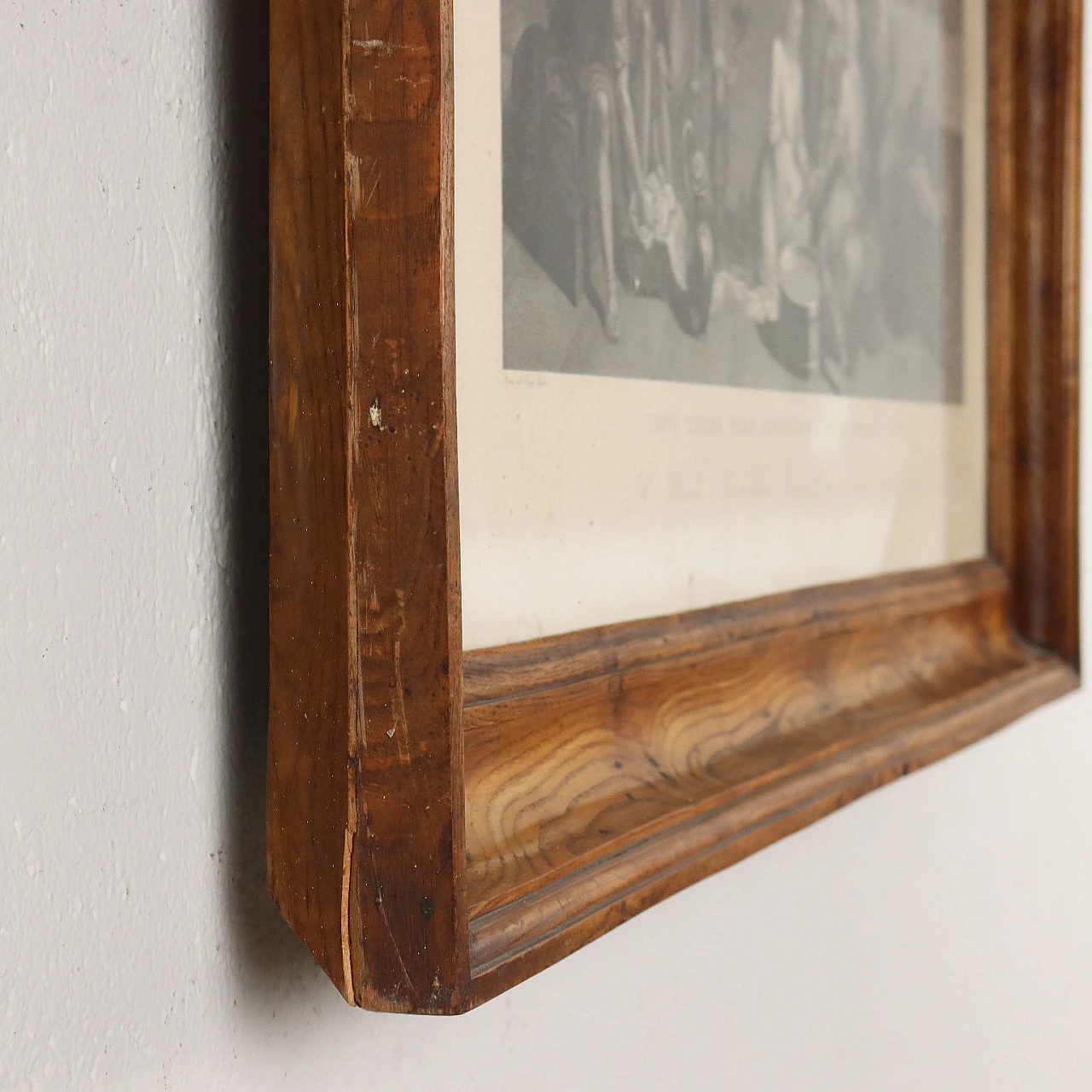 Foot washing, print in elm Empire frame, 19th century 10