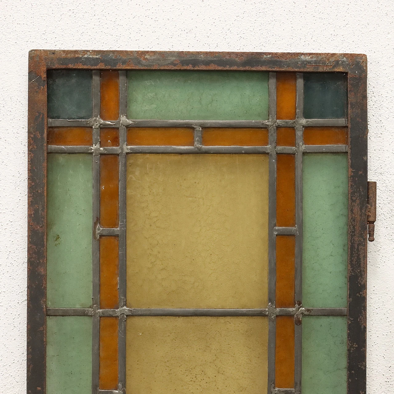 12 Art Nouveau stained and leaded glass windows, late 19th century 6