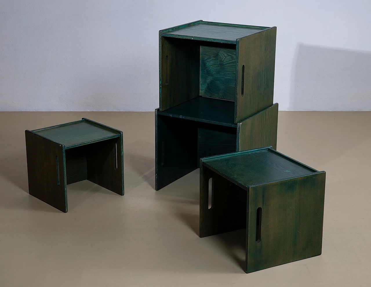 4 Stackable Torre de Babel coffee tables by Juan José Blanc, 1970s 6