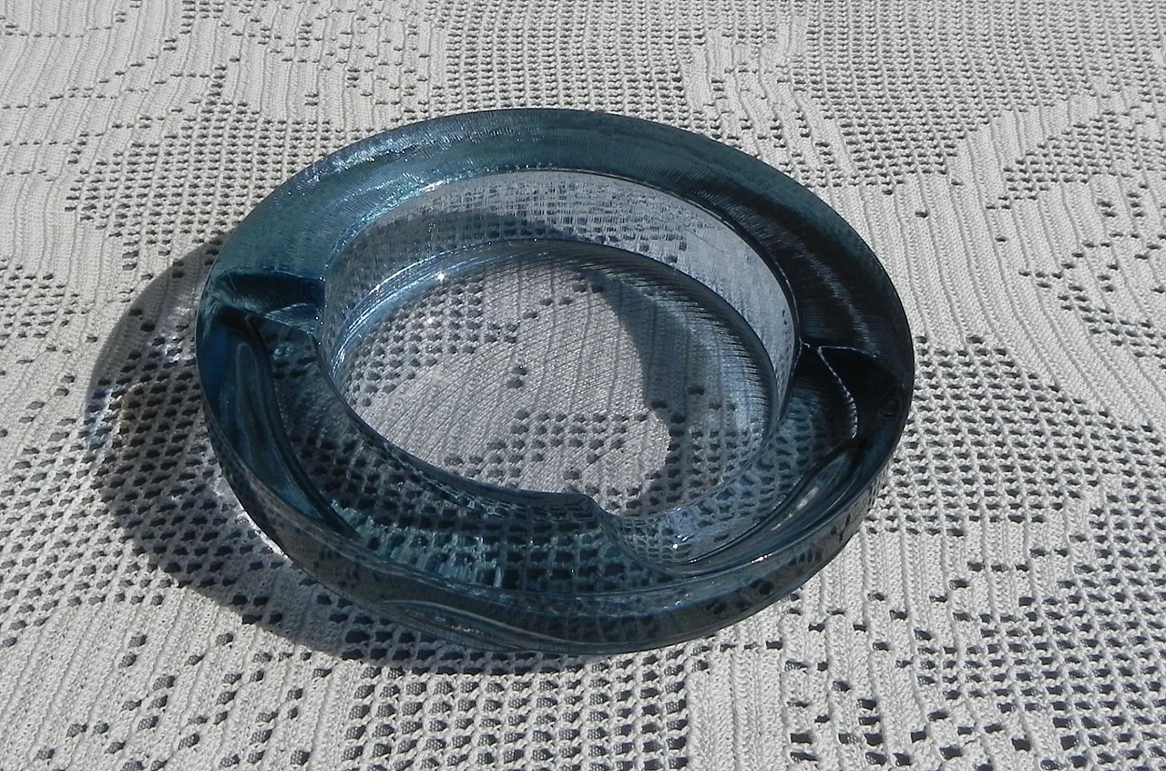 Glass ashtray by Fabio Frontini for Arnolfo di Cambio, 1970s 1