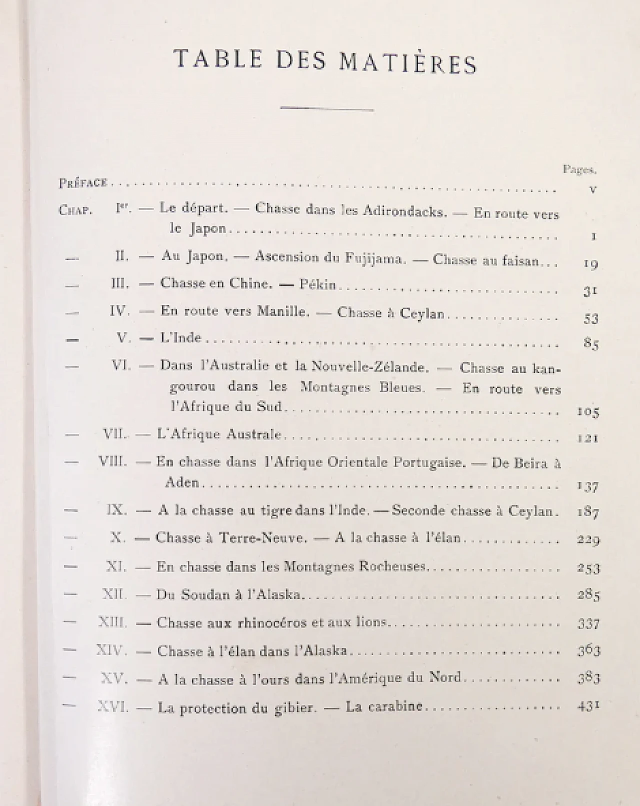 Paul Niedieck, Mes chasses dans les cinq parties du Monde, 1907 7