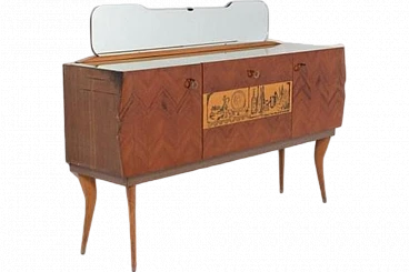 Credenza con specchio di Vittorio Dassi, anni '50