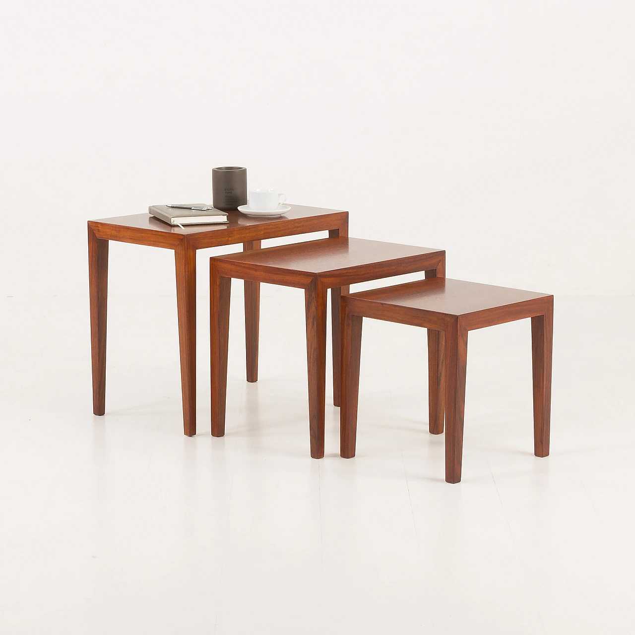 3 Nesting tables in rosewood by Severin Hansen for Haslev, 1960s 2