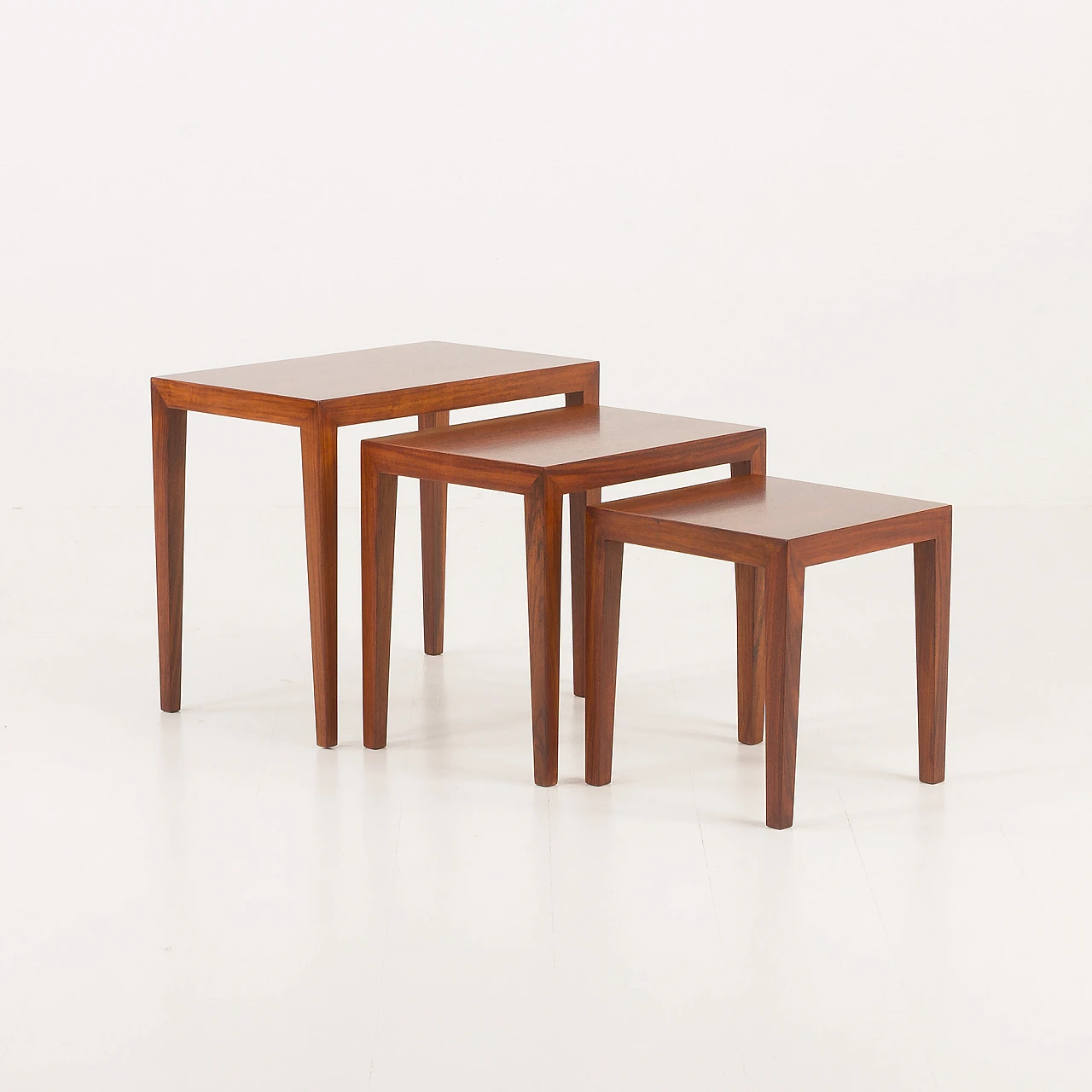 3 Nesting tables in rosewood by Severin Hansen for Haslev, 1960s 3