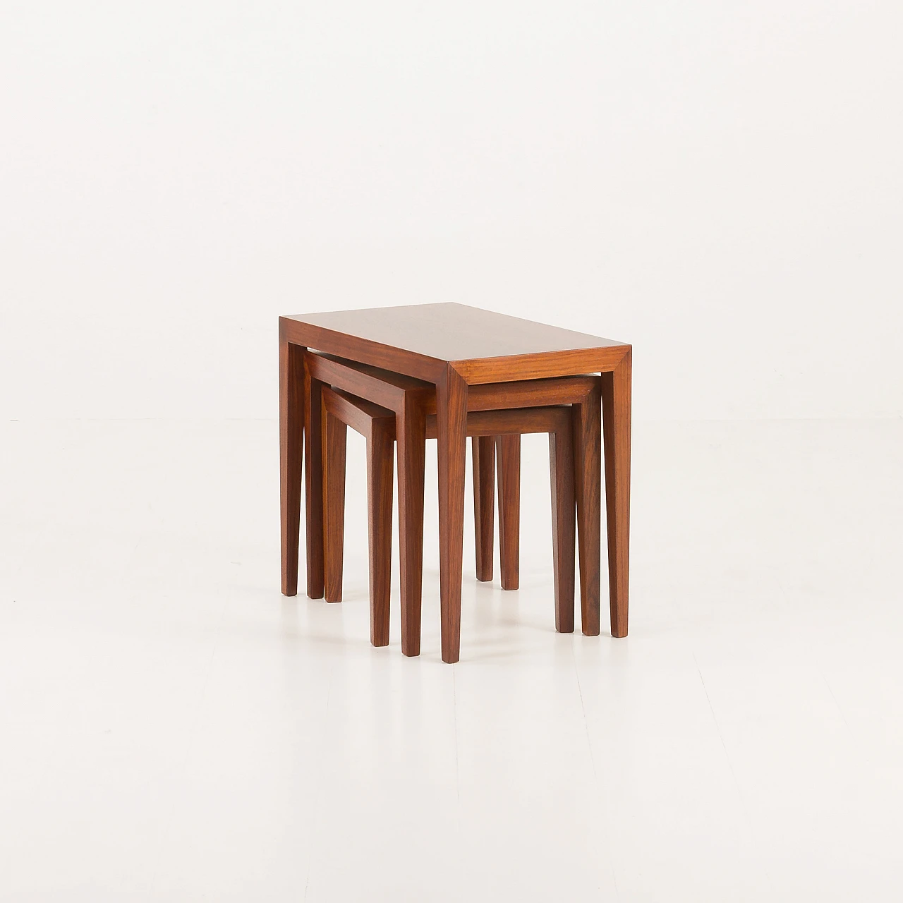 3 Nesting tables in rosewood by Severin Hansen for Haslev, 1960s 7