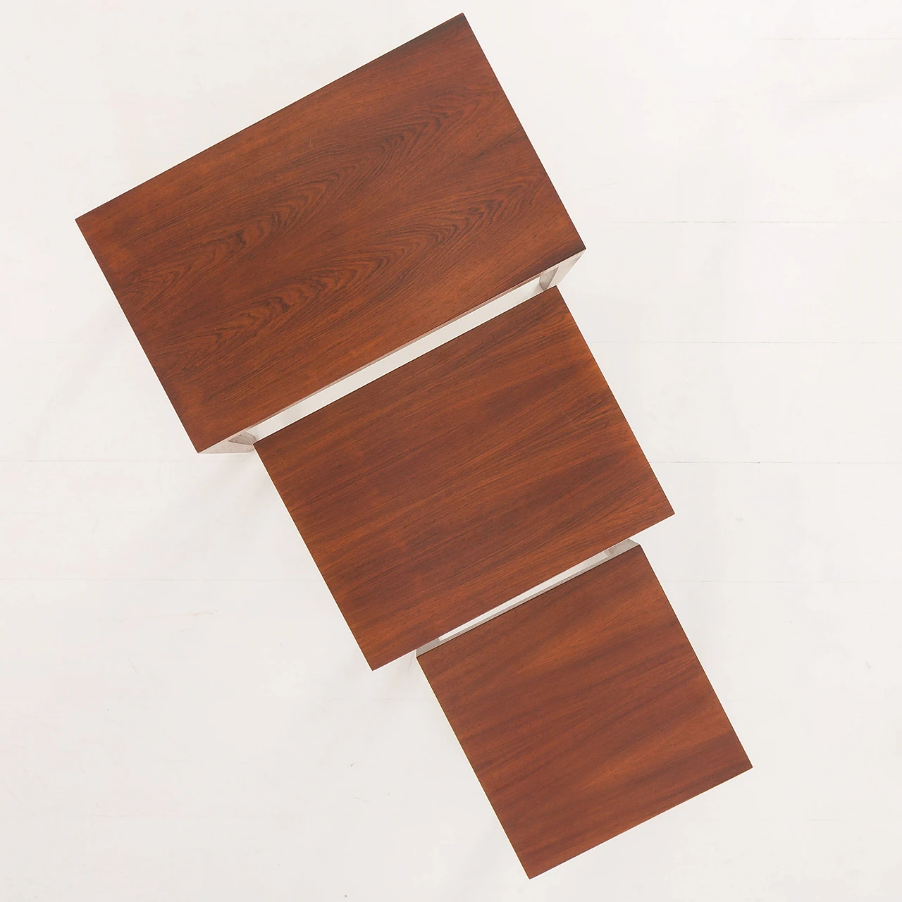 3 Nesting tables in rosewood by Severin Hansen for Haslev, 1960s 10