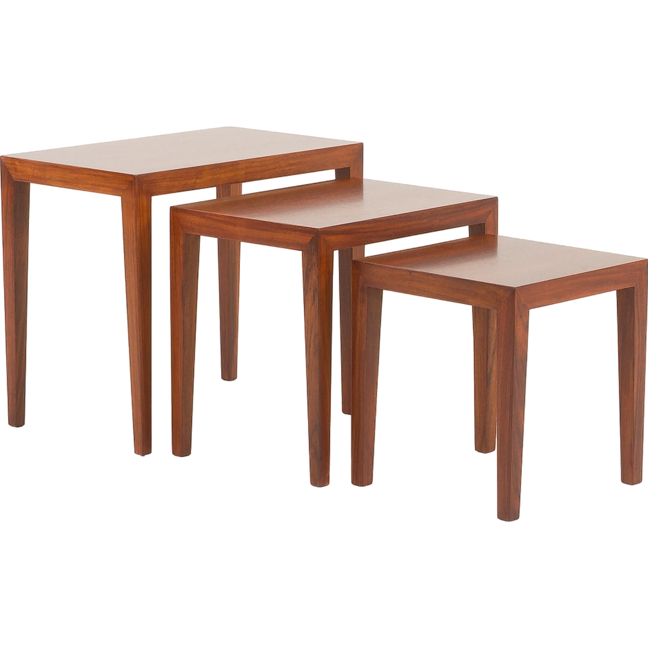 3 Nesting tables in rosewood by Severin Hansen for Haslev, 1960s 21