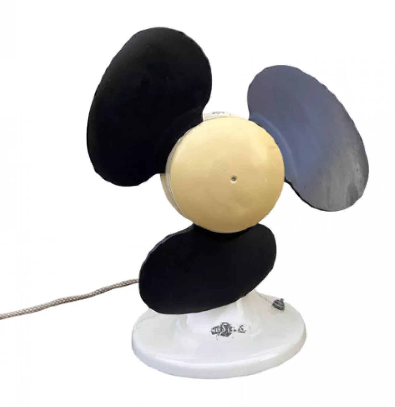 Desk fan with ceramic base by Veb Eitco, 1950s 3