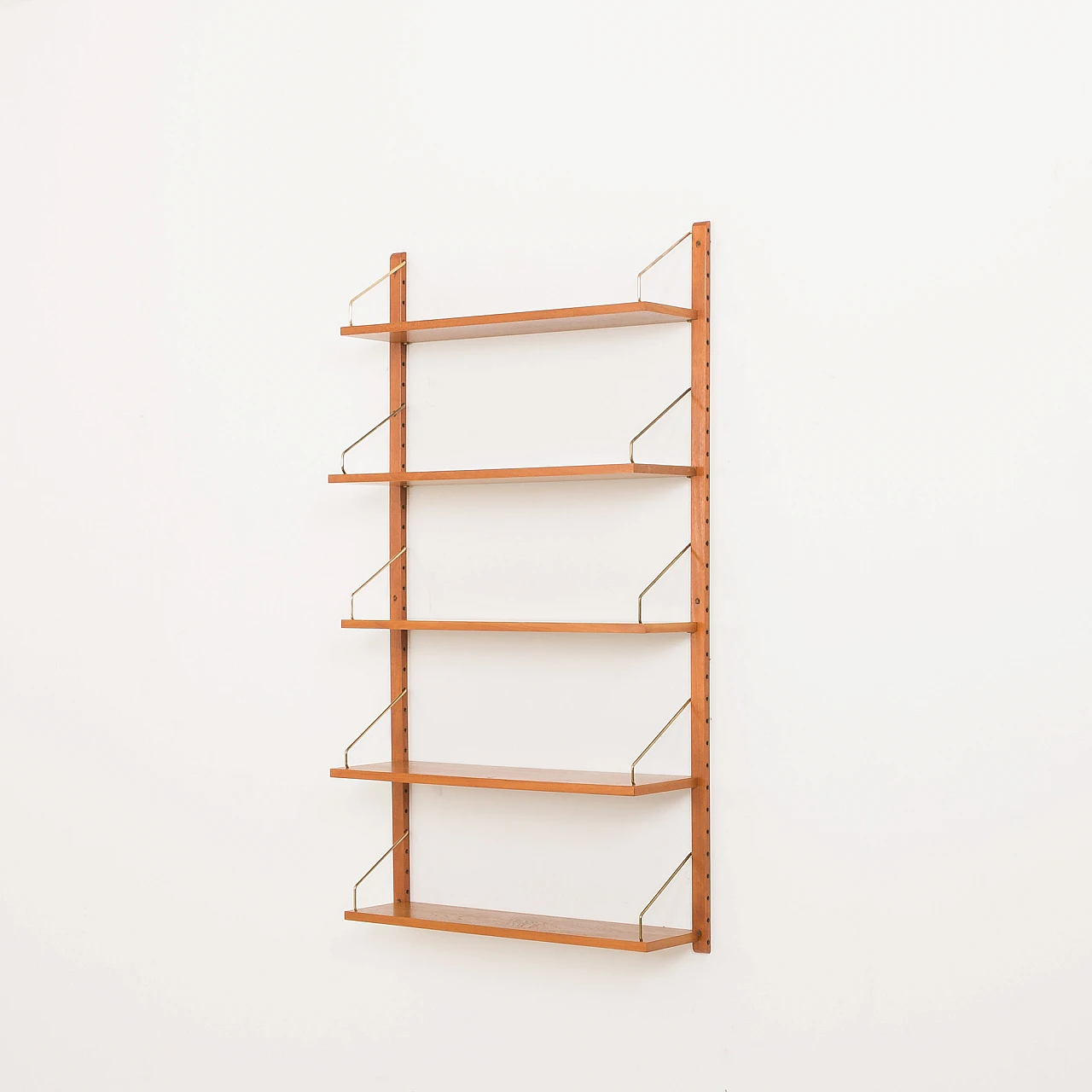 One-bay teak wall unit in Poul Cadovius style, 1960s 4