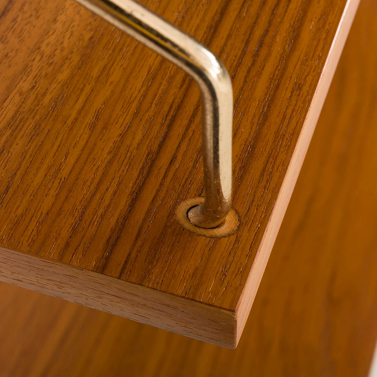 One-bay teak wall unit in Poul Cadovius style, 1960s 7