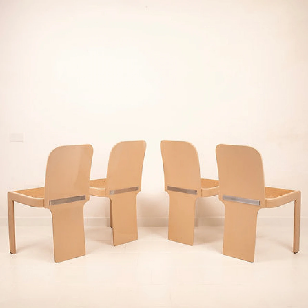 4 Ashwood and cane chairs by A. A. Colombo for Pozzi, 1970s 10