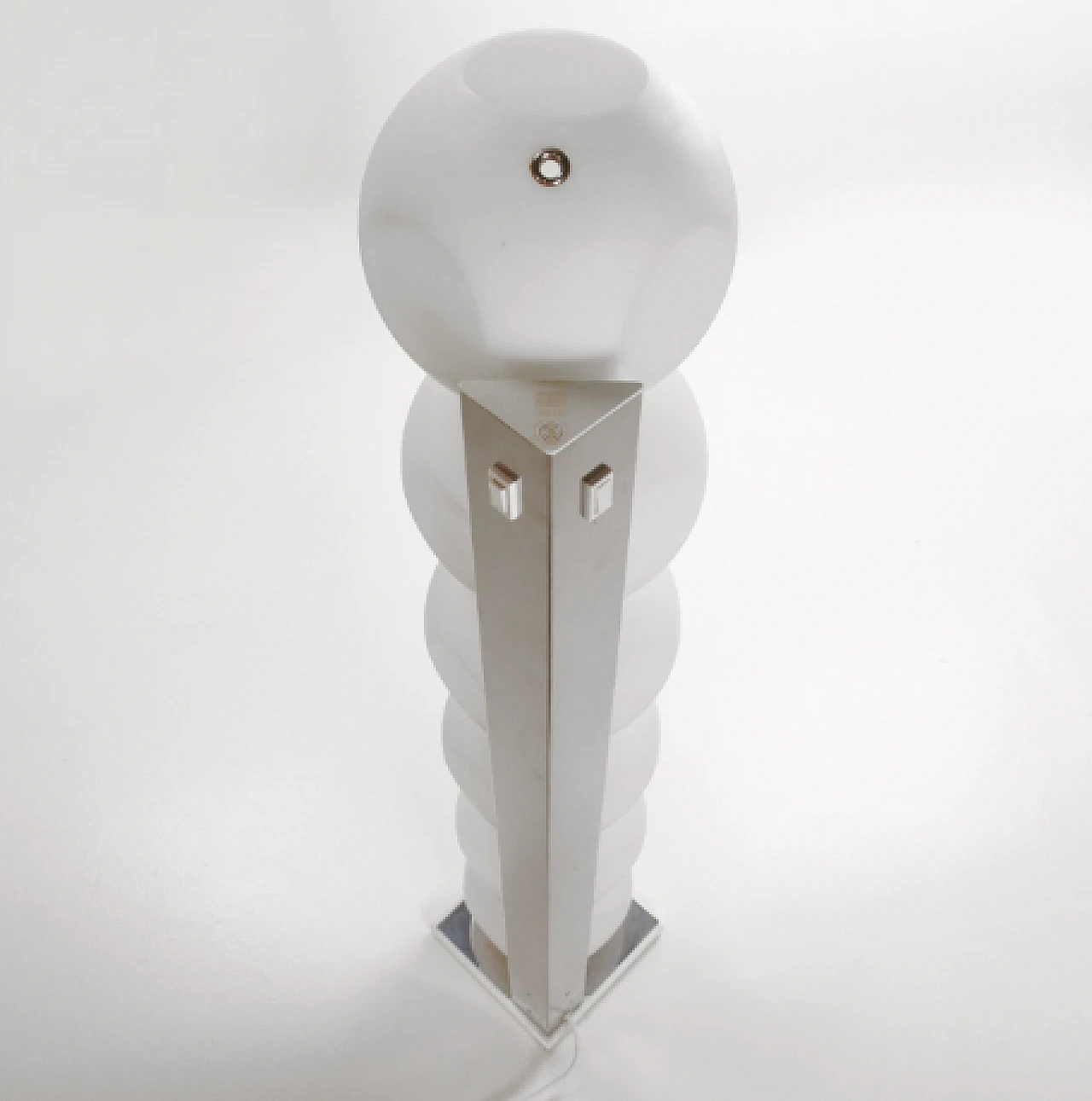 P440 floor lamp in chromed metal & glass by Luci, 1970s 5