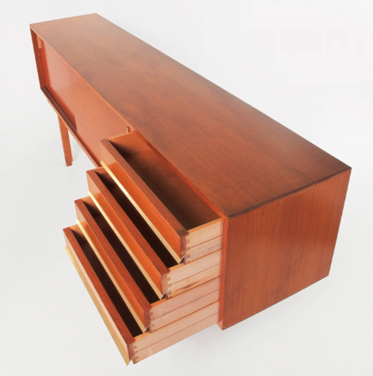 Teak sideboard with aluminium handles by Amma, 1960s 5