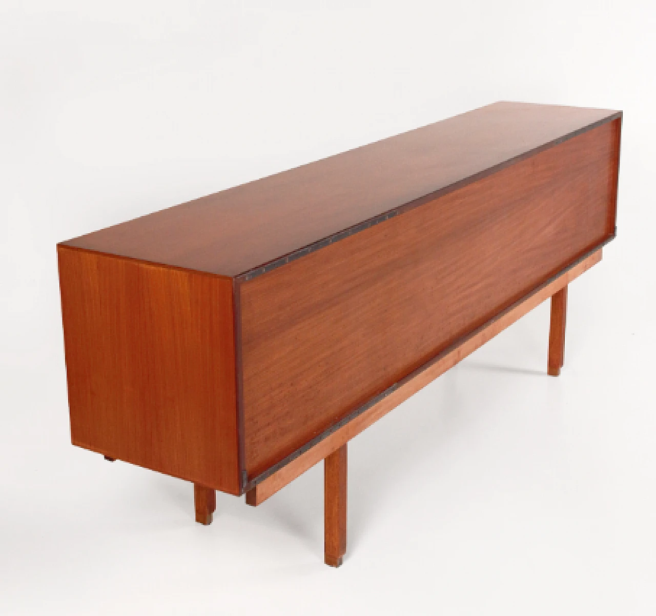 Teak sideboard with aluminium handles by Amma, 1960s 8