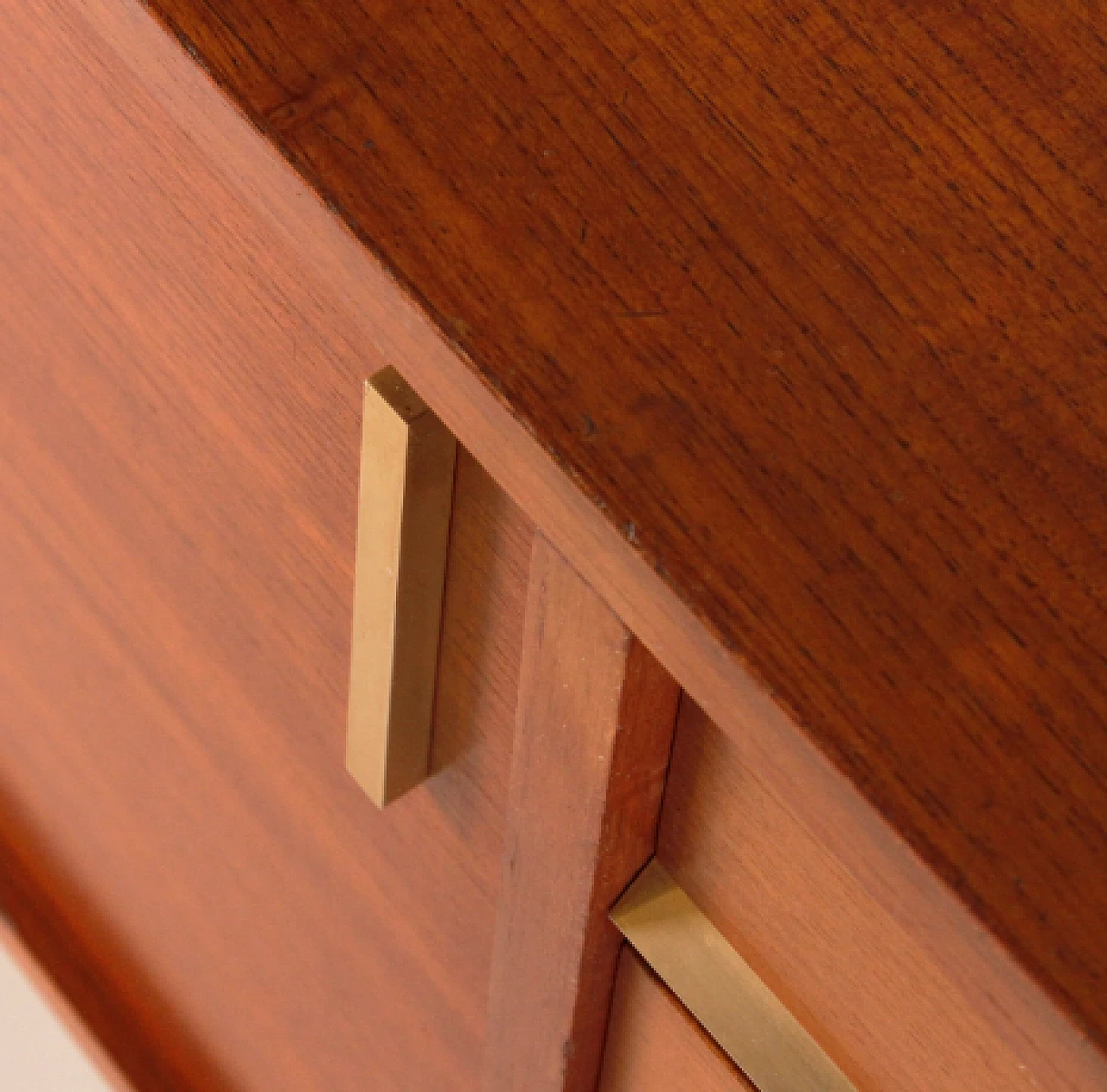 Teak sideboard with aluminium handles by Amma, 1960s 10