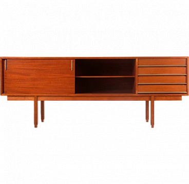 Credenza in teak con maniglie in alluminio di Amma, anni '60