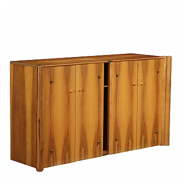 National walnut Scuderia sideboard by Carlo Scarpa for Bernini, 1970s