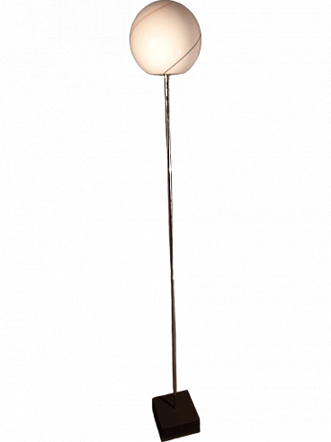 Cast iron and glass floor lamp by Roberto Pamio for Leucos, 1960s