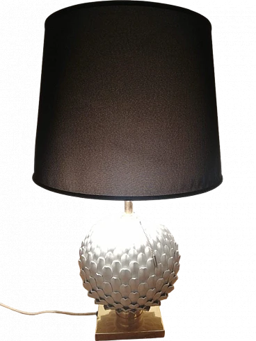 Table lamp with pinecone ceramic base by Mangani, 1970s