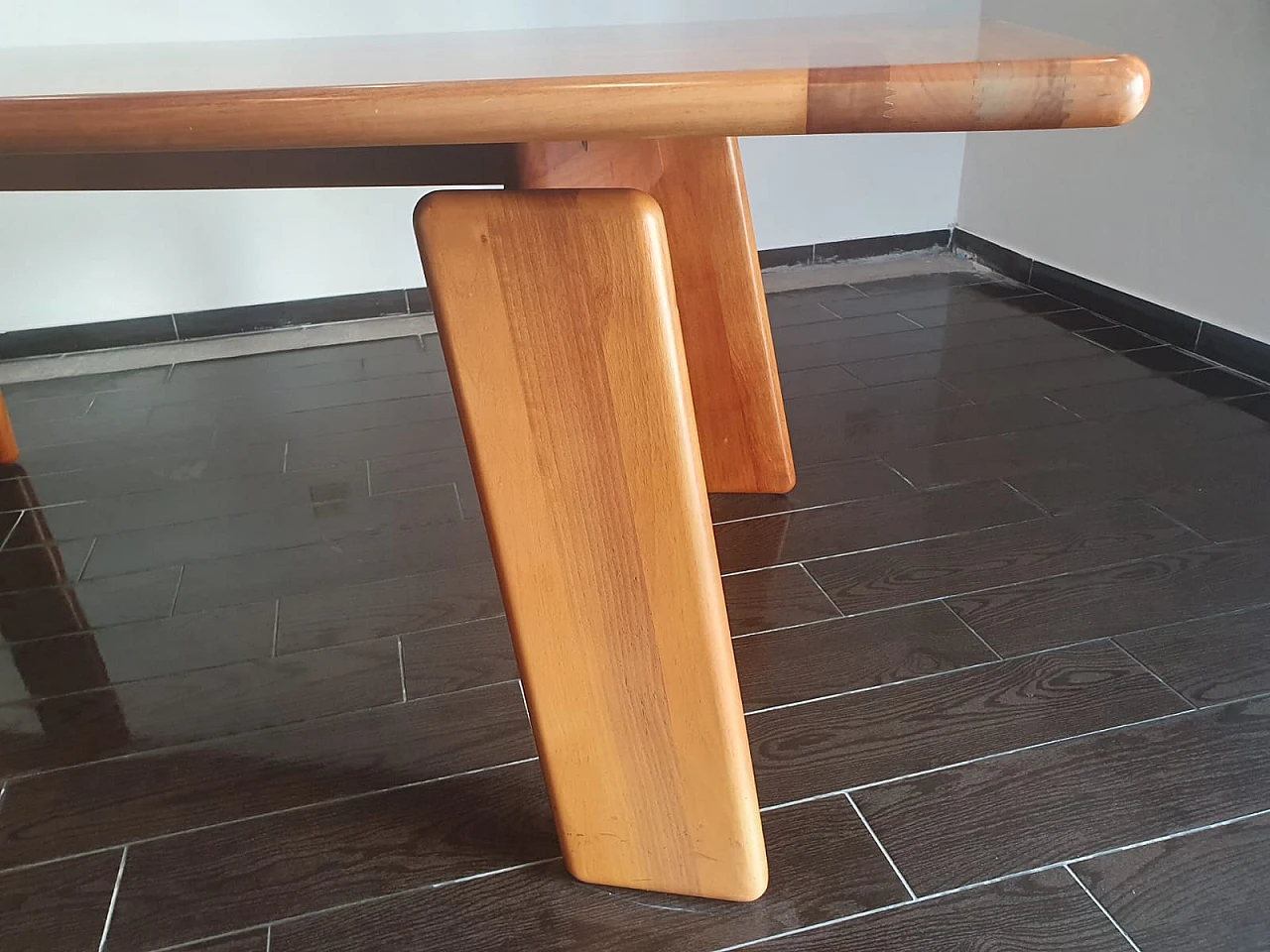 Sapporo walnut table by Mario Marenco for Mobilgirgi, 1970s 9