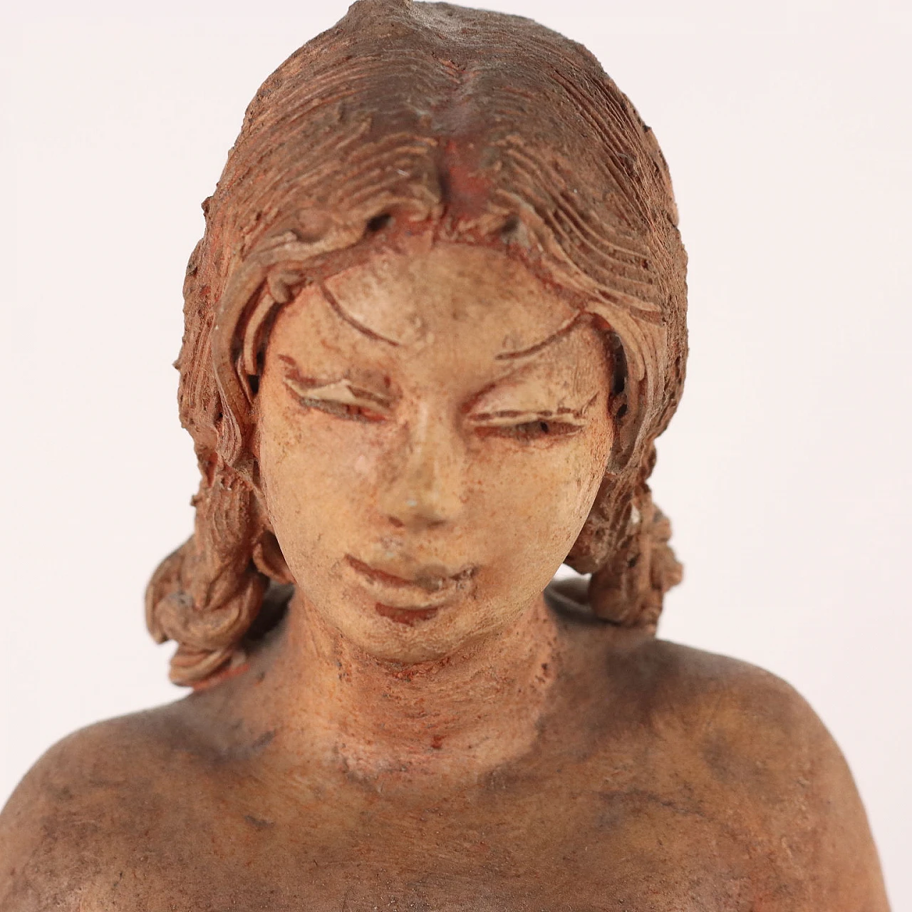 Angelo Basso, Woman with child, plaster sculpture 3