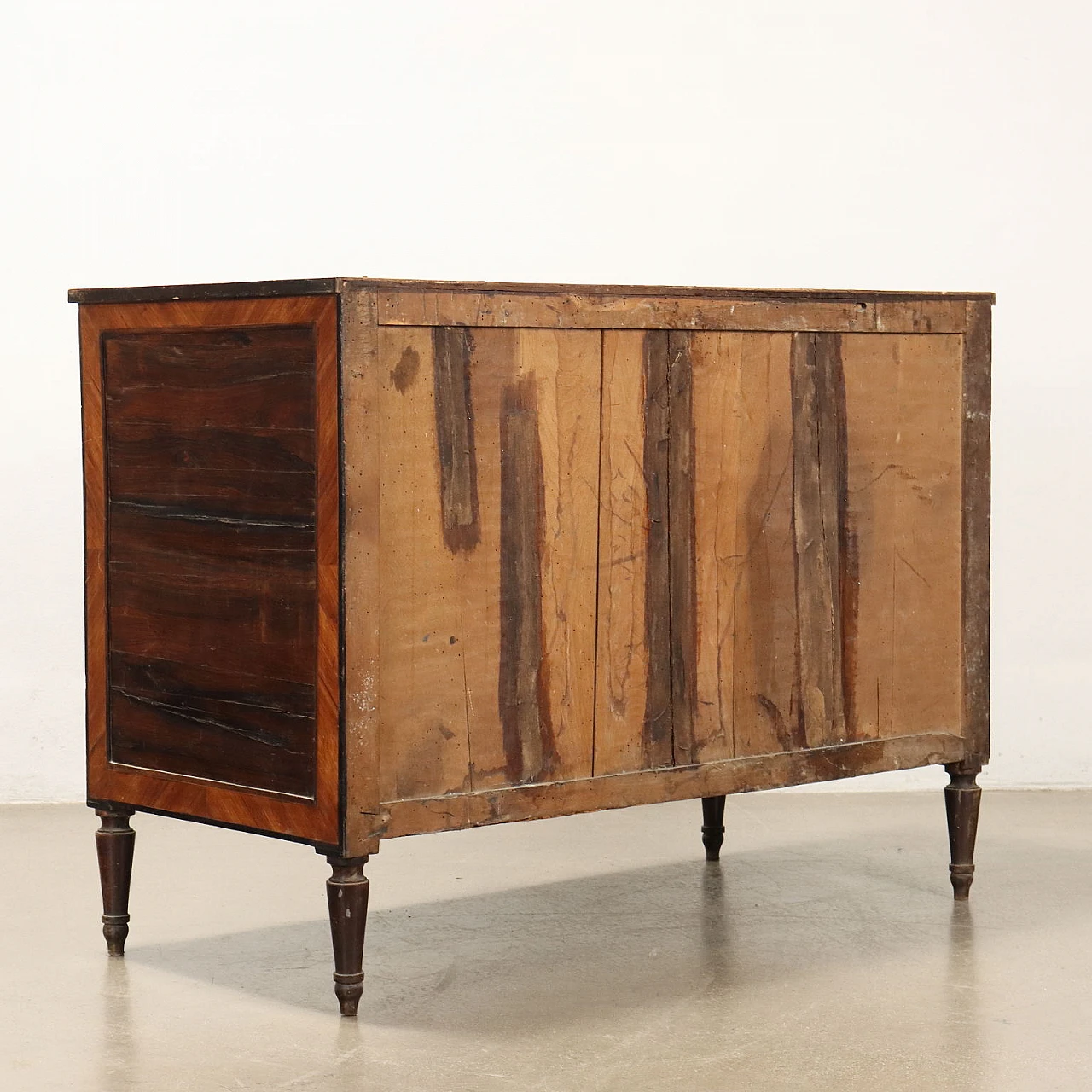 Louis XVI chest of drawers in walnut and fir, late 18th century 9