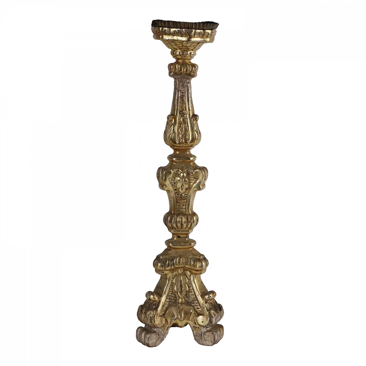 Carved and gilded wooden torch holder, 18th century 1