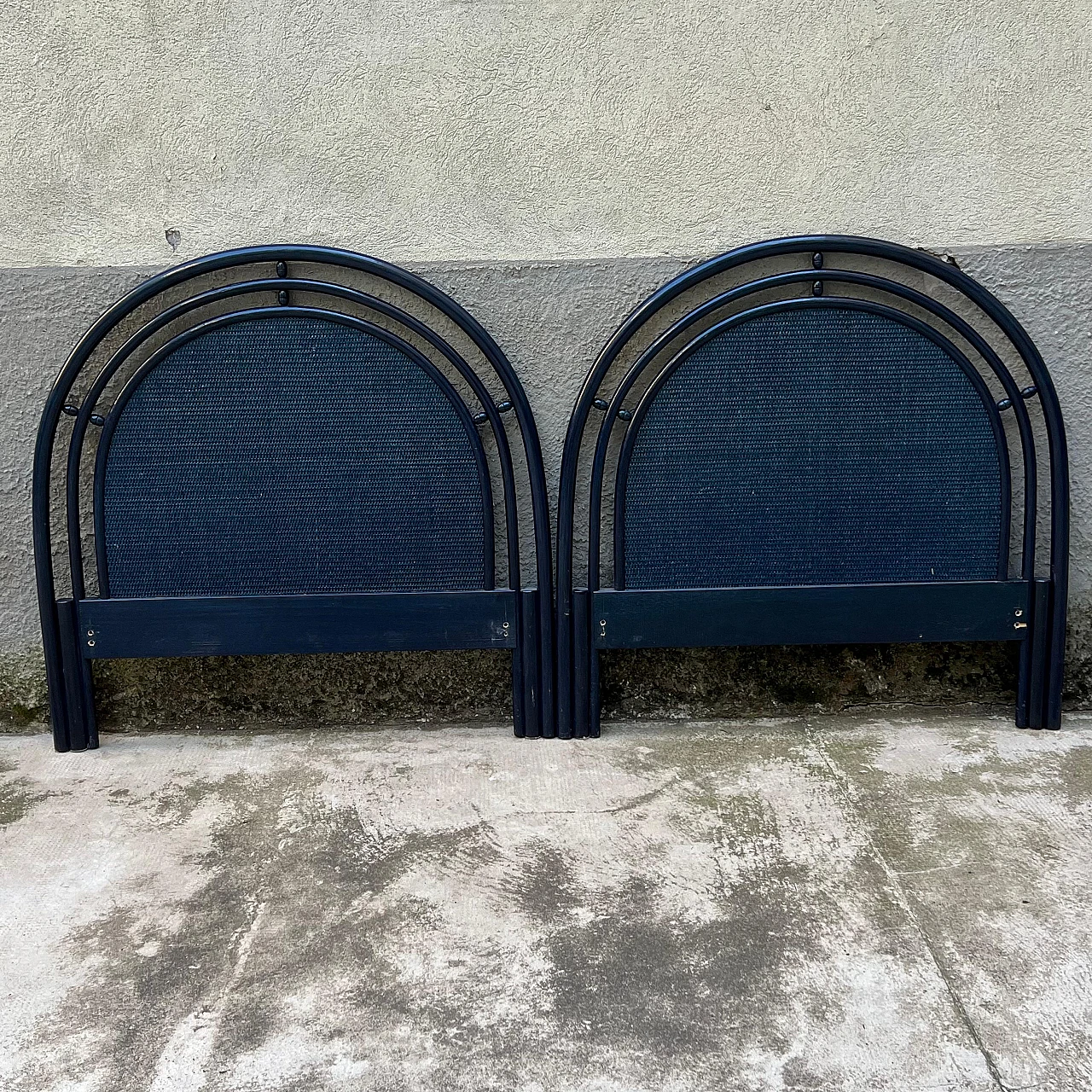 Pair of headboards for single beds by Roberti Rattan, 1980s 2