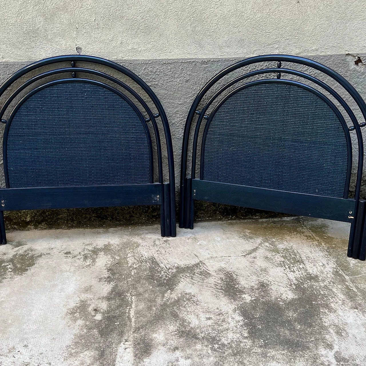 Pair of headboards for single beds by Roberti Rattan, 1980s 5