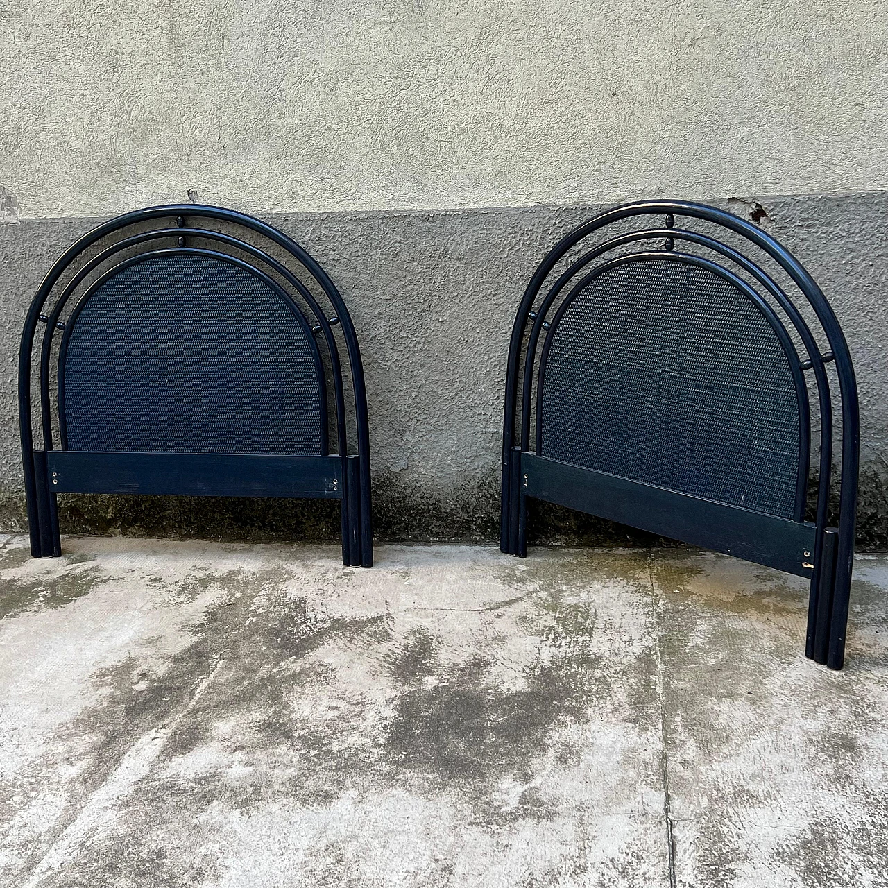 Pair of headboards for single beds by Roberti Rattan, 1980s 6