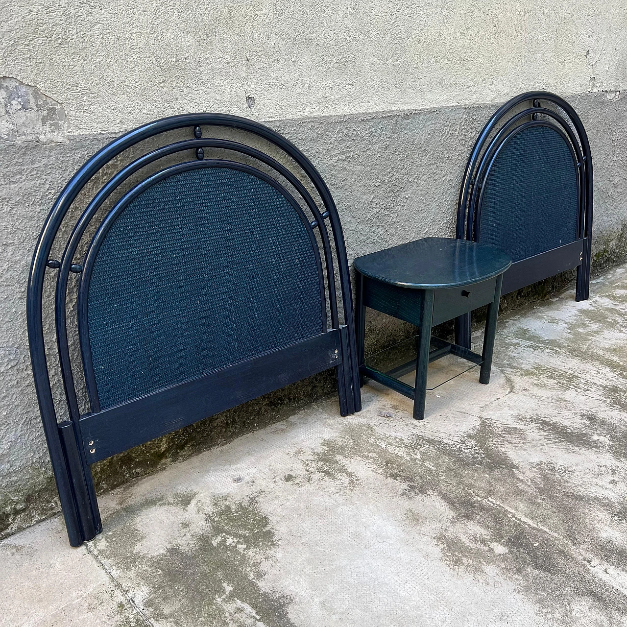 Pair of headboards for single beds by Roberti Rattan, 1980s 10