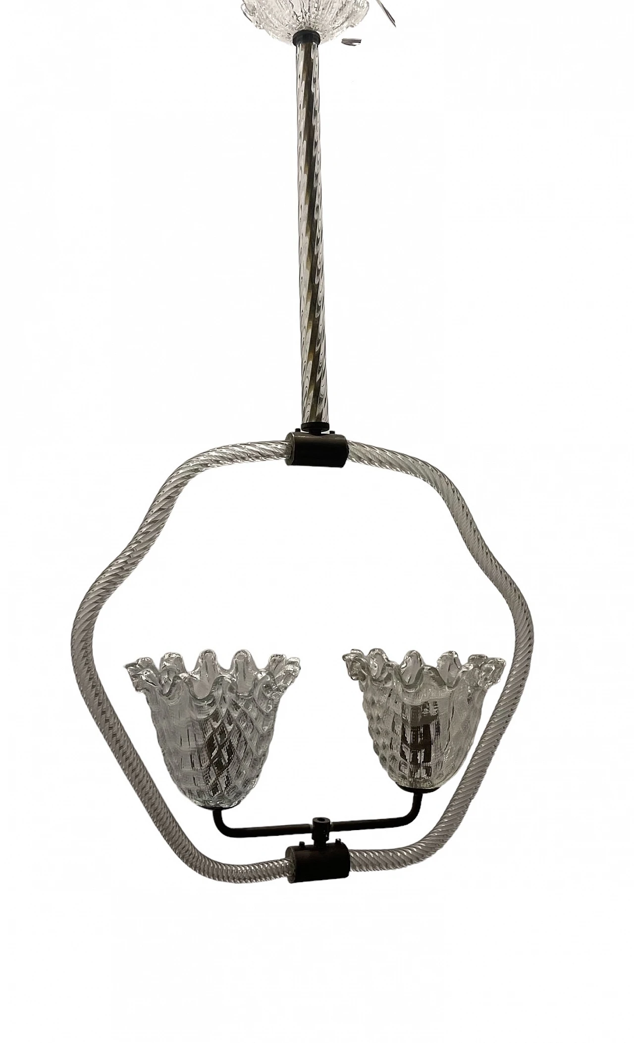 Murano Glass Pendant by Ercole Barovier for Murano, 1950s 1