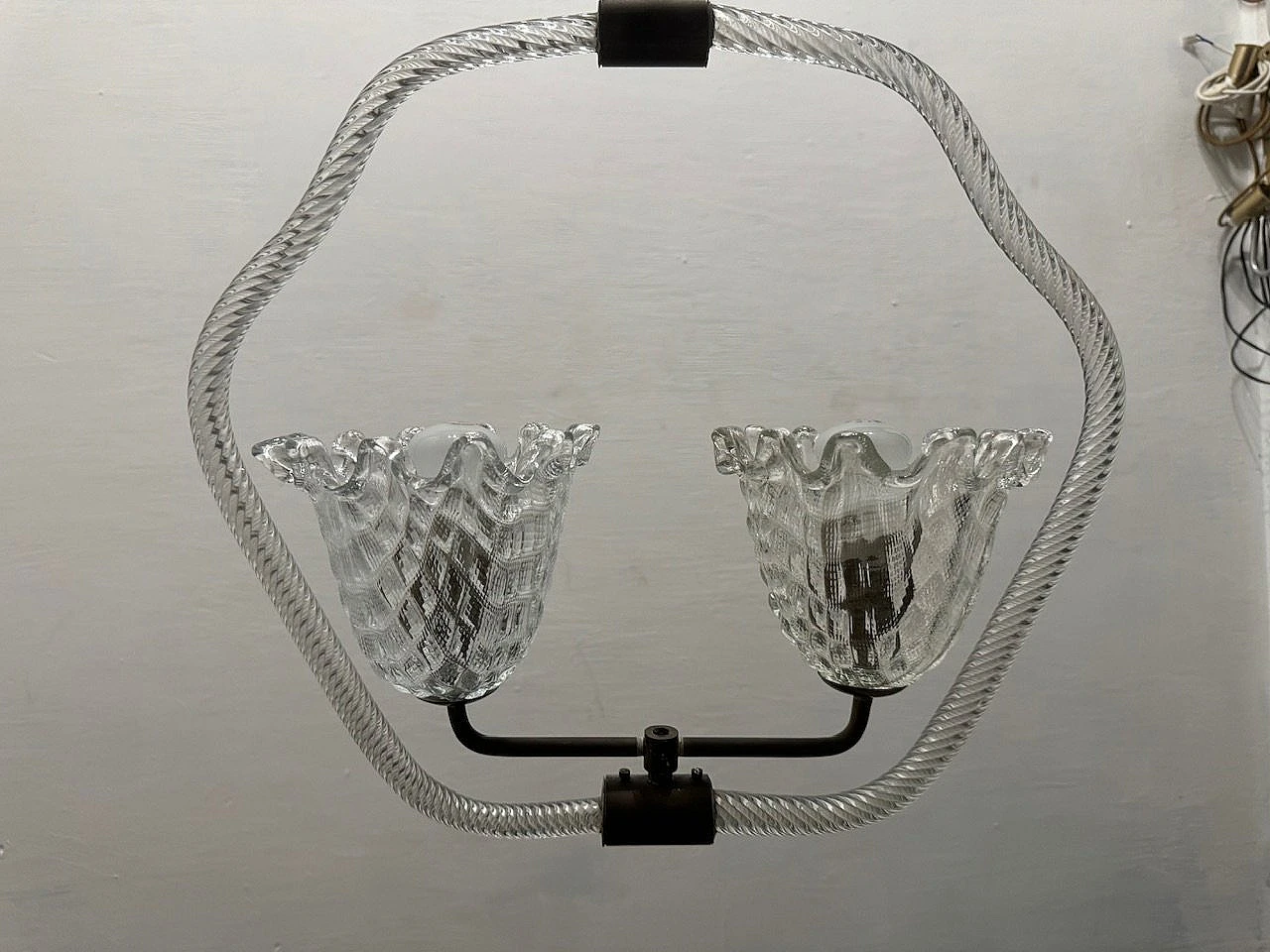 Lampadario in vetro di Murano di Ercole Barovier, Anni '50 8